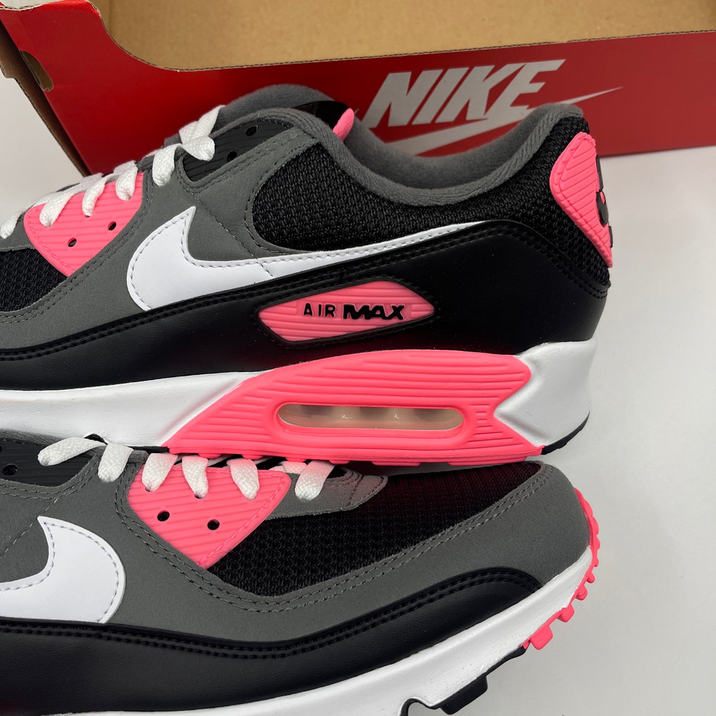 Nike Air Max 90 Black White Iron Grey Pink