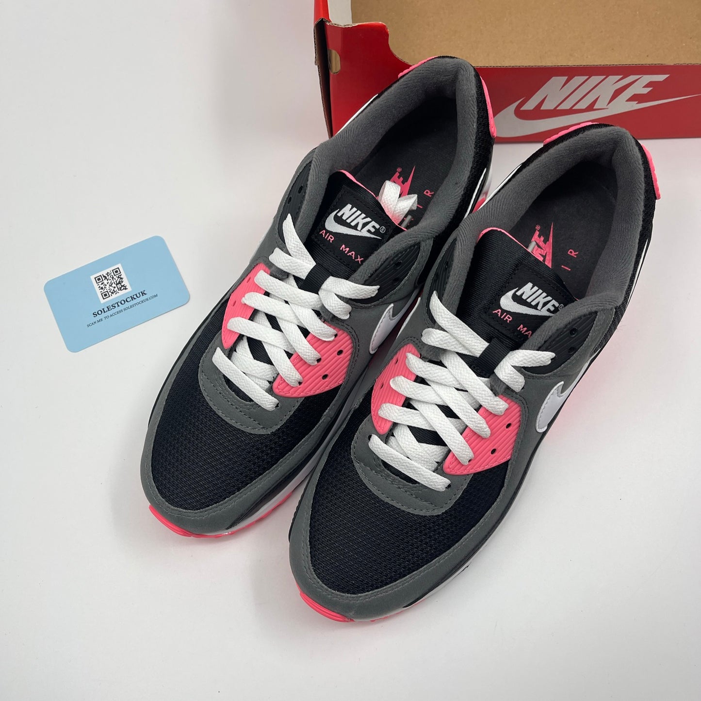 Nike Air Max 90 Black White Iron Grey Pink